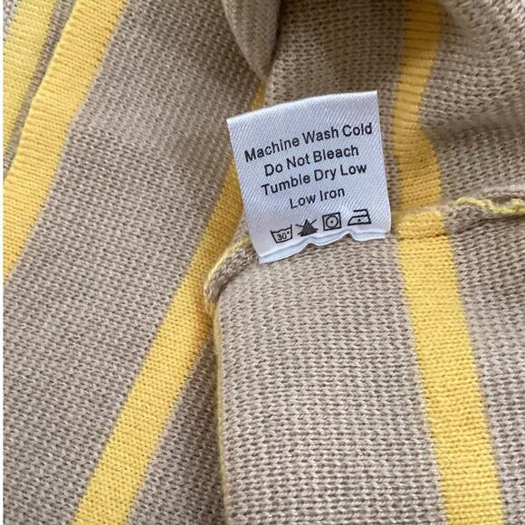 Tuckernuck Chai Striped Lauren Cardigan Oversized Button Front Pockets Size XXL - Picture 13 of 13
